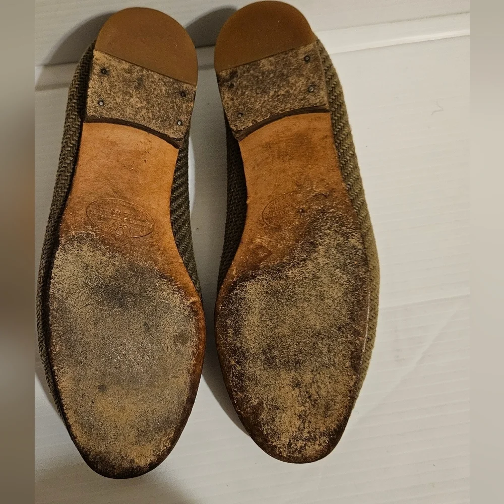 Stubbs&Wootton Woven Leather Smoking Slippers Loafers Women’s 7.5 Designer Flats